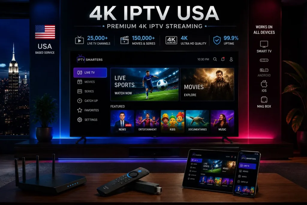 4K IPTV USA streaming on Smart TV